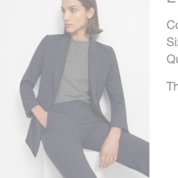 Theory ETIENNETTE Wool Blazer - Nocturne Navy - Picture 1 of 1